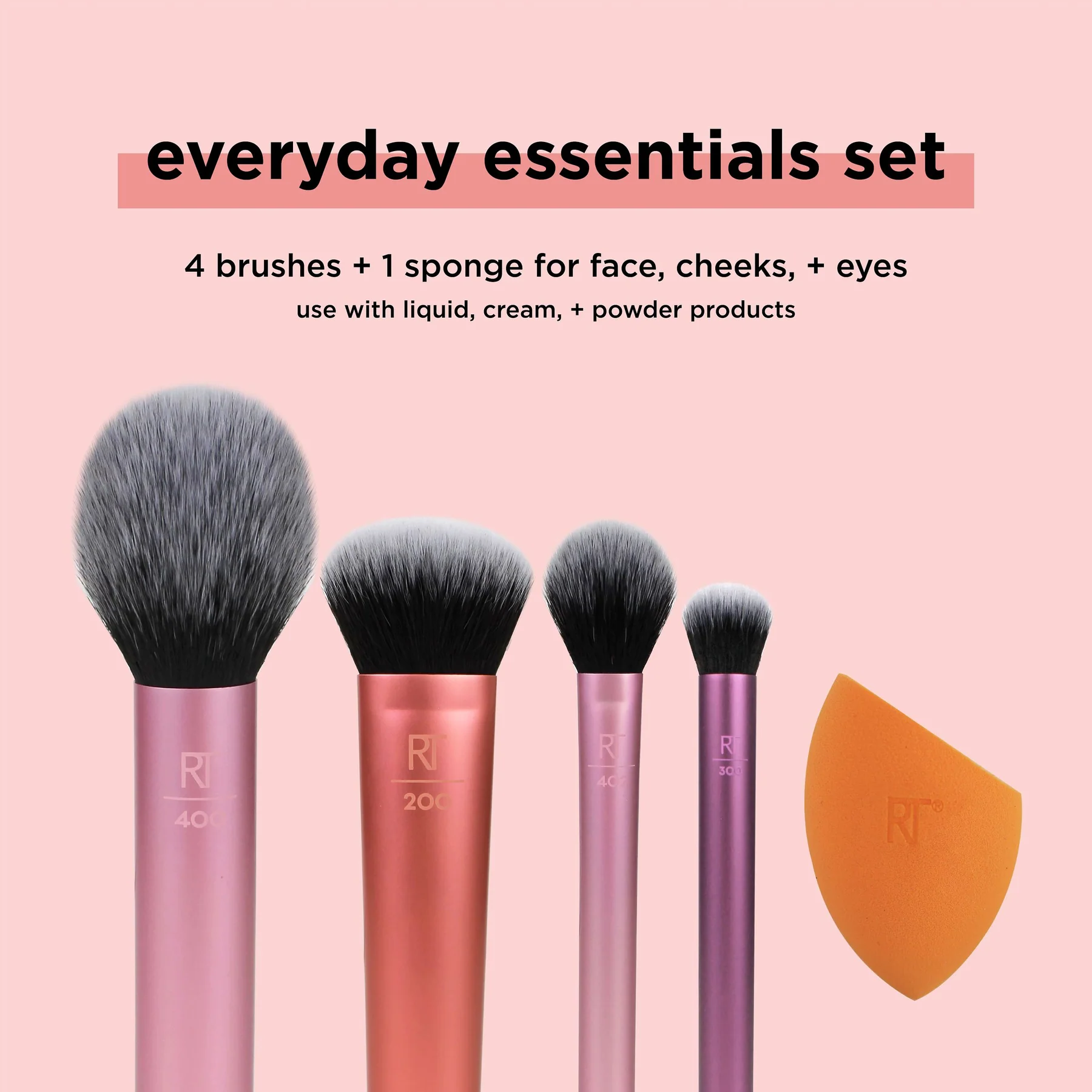 ست براش ریل تکنیک به همراه پد آرایشی مدل everyday essentials | عکس 2