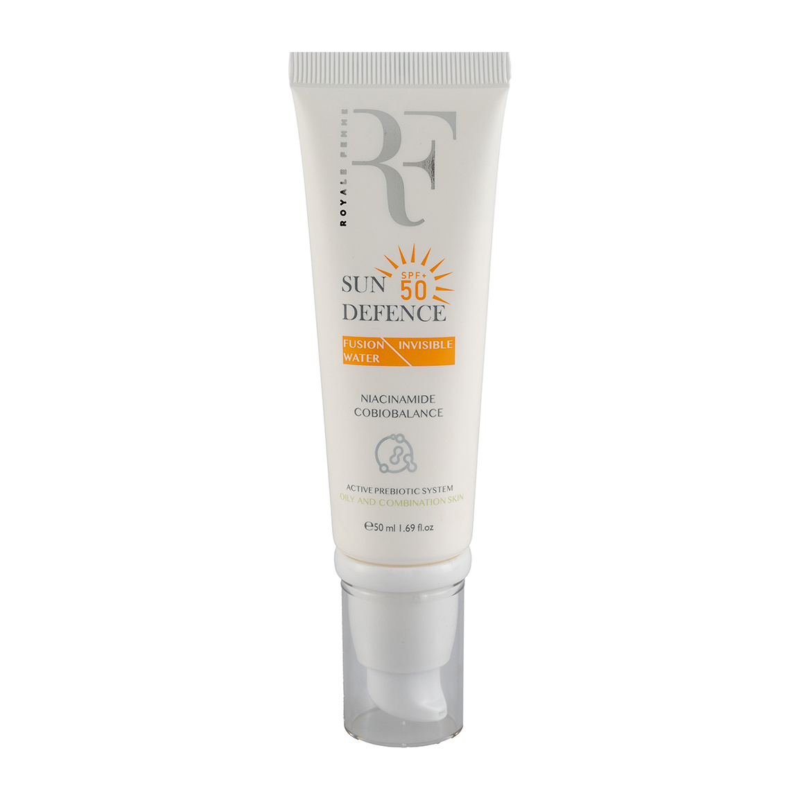 کرم ضد آفتاب آر اف مدل Invisible SPF 50 مناسب پوست چرب ۵۰ میلی لیتر
