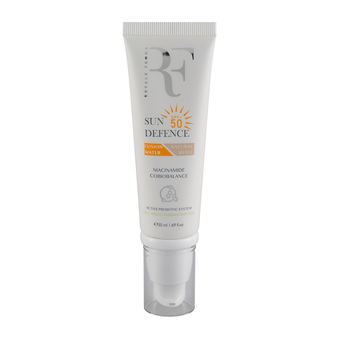 کرم ضد آفتاب آر اف مدل RF Tinted SPF 50 مناسب پوست چرب ۵۰ میلی لیتر